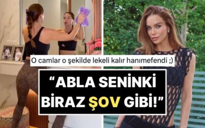 Pilates Yaparken Evi Silip Süpüren Ebru Şallı, Ev Hanımlarını Kızdırdı!