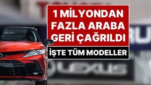 Toyota, Lexus ve Subaru Marka Aracı Olanlar Dikkat! 1 Milyondan Fazla Araç Geri Çağırıldı!