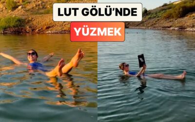 Denizden 10 Kat Daha Fazla Tuz Oranına Sahip Olan Lut Gölü&apos;nde Yüzen Kadın Suyun Kaldırma Kuvvetini Gösterdi