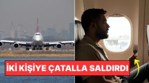 Chicago-Frankfurt Seferinde Uçak Dehşeti: Bağırıp, Yolculara Çatalla Saldırdı!