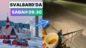 Bir Gezgin Türklere Oturum İzni Veren Svalbard&apos;da Sabah Saatlerindeki Havayı Paylaştı