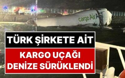 Türk Şirketine Ait Kargo Uçağı İniş Sırasında Pistten Çıkarak Yer Hizmetleri Aracına Çarpıp Denize Sürüklendi