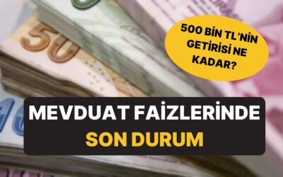 Mevduat Faizleri Yüzde 46&apos;ya Kadar Çıkıyor: İşte 500 Bin TL&apos;nin Aylık Getirisi!