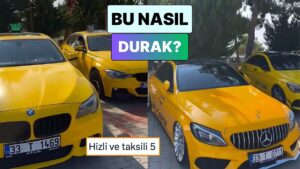 Mersin&apos;deki Bir Taksi Durağında Bulunan Lüks Taksiler Sosyal Medyada Viral Oldu