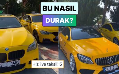 Mersin&apos;deki Bir Taksi Durağında Bulunan Lüks Taksiler Sosyal Medyada Viral Oldu