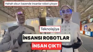 Fıkra Gibi Olay: İran&apos;da Bir Teknoloji Fuarında Sergilenen İnsansı Robotlar İnsan Çıktı