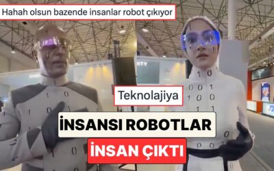 Fıkra Gibi Olay: İran&apos;da Bir Teknoloji Fuarında Sergilenen İnsansı Robotlar İnsan Çıktı