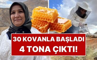 Bitlisli Kadından Bal Gibi Başarı! 30 Kovandan 4 Ton Bala Uzanan İlham Verici Hikaye