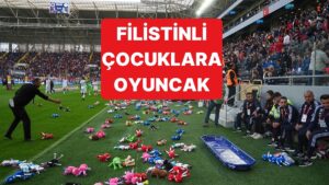 Gençlerbirliği – Konyaspor Maçında Filistinli Çocuklar İçin Sahaya Oyuncak Atıldı
