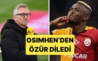 Gary Lineker Daha Önce Ağır Şekilde Eleştirdiği Galatasaraylı Osimhen&apos;den Özür Diledi