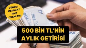 Mevduat Faizleri Netleşti: 500 Bin TL'nin Aylık Getirisi Belli Oldu!